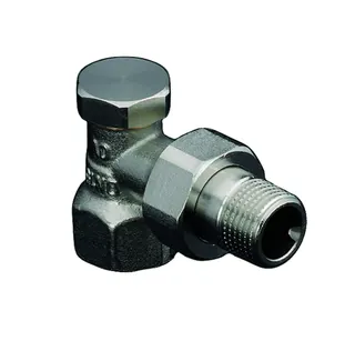 OVENTROP-Heizkörper-Verschraubung "Combi 2" DN10 3/8", PN10, Eck, Ms, vernickelt, 1091061 – Bild 2