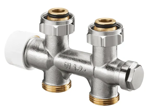 Oventrop Multiblock TU f.Anschl.an Heizkörper m. 3/4" AG, durchgang, Nr. 1184023