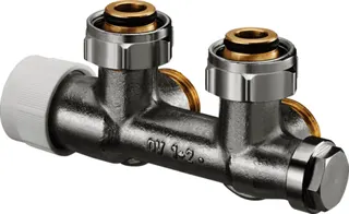 Oventrop Multiblock TU f.Anschl.an Heizkörper m. 3/4" AG, eckform, Nr. 1184024 – Bild 2