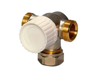 Rossweiner Dreiwegethermostatvtl.-Unter- teil rechts DN20 +Voreinstellung,1237461