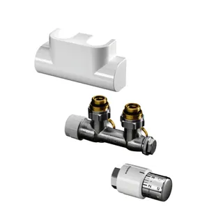 Oventrop Anschluss-Set 6 f.Badheizkörper 1/2"IG Eck, Edelstahl-Design, 1184384 – Bild 3