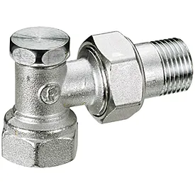 Giacomini Heizkörper-Rücklaufverschraubung Eckform 3/4" verchromt, Nr. R16DX004