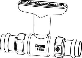 Heimeier Globo D Kugelhahn 35mm Press DN 32 kvs 42cbm/h, Nr. 0672-35.000 – Bild 2