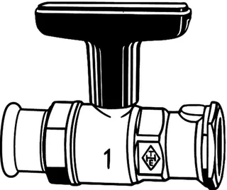 Heimeier Globo P-S Kugelhahn mit Press- anschluss, Nr. 0632-28.000, 28mm x 1" – Bild 3