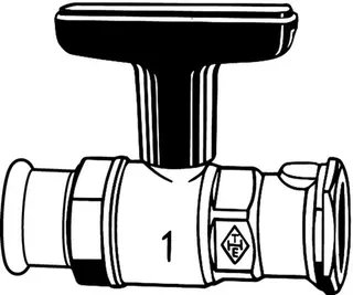 Heimeier Globo P-S Kugelhahn mit Press- anschluss, Nr. 0632-35.000, 35mm x 11/4" – Bild 2