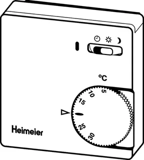 Heimeier Raumthermostat mit Schalter 230V ws, 1938-00.500 – Bild 2