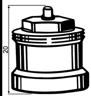Heimeier Spindel-Verlängerung 20mm Messing vernickelt, Nr. 2201-20.700 – Bild 5