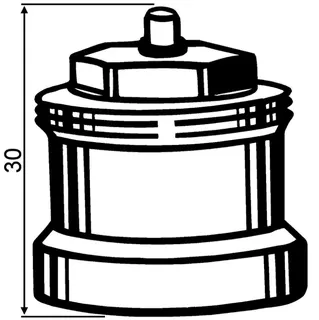 Heimeier Spindel-Verlängerung 30mm Kunststoff schwarz, Nr. 2002-30.700 – Bild 4
