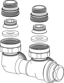 Heimeier Vekolux Anschlussverschraubung Zweirohrsystem Eck 1/2", 0531-50.000 – Bild 2