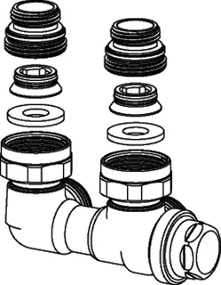 Heimeier Vekolux Anschlussverschraubung Zweirohrsystem Eck 1/2", 0531-50.000 – Bild 3