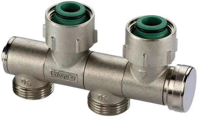 Simplex VarioCon-Hahnblock FE2 für Heiz- körper mit 3/4" Außengewinde, Nr.F12004