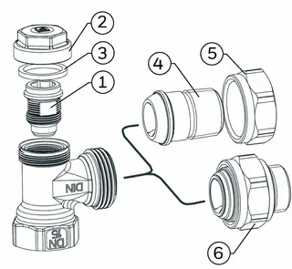 Honeywell Heizkörperverschr "verafix-E" 3/4" Dg, V2420D0020 (2 333250020) – Bild 5