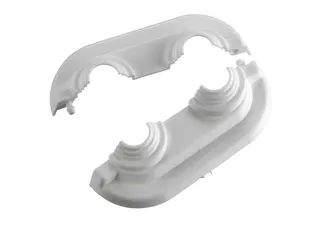 Danfoss Doppelrosette (PVC weiß)f.Rohrd. 12-24mm,Abst. 50 mm,(5St.),192H0161 – Bild 2