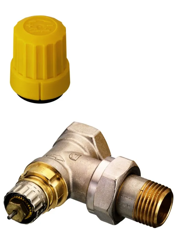Danfoss Ventilgehäuse RA-UN 15 R 1/2, Eck, matt vern., 013G3003