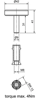 comfort-Nachrüstsatz Thermometer für Iso-T-Griff DN 15+20 (1/2"+3/4") – Bild 2