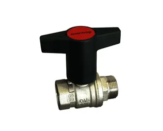 OVENTROP Kugelhahn "Optibal",Knebelgriff DN32, 11/4"IG, 11/4"AG, PN16, Ms,1077310