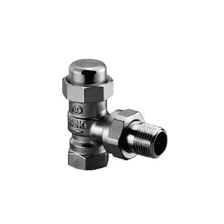 OVENTROP Heizkörper-Verschraubung "Combi LR" DN15, 1/2", PN10, Ms, Eck, vernickelt
