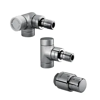 OVENTROP Anschluss-Set"Baureihe E/UniSH" DN15, Winkel-Eck links, verchromt