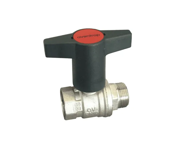 OVENTROP Kugelhahn "Optibal",Knebelgriff DN20, 3/4"IG, 3/4"AG, PN16, Ms,1077306
