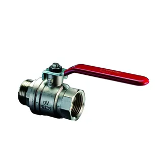 OVENTROP Kugelhahn "Optibal", Hebelgriff DN32,G11/4"IG,G11/4"AG,PN16,Ms,1076210