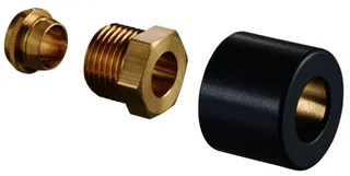 OVENTROP Klemmringverschraubungs-Set für "Baureihe E", 1/2"x15mm, anthrazit