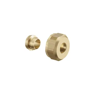 OVENTROP Klemmringverschraubung"Regusol" 18mm, mit Überwurfmutter, Messing, roh