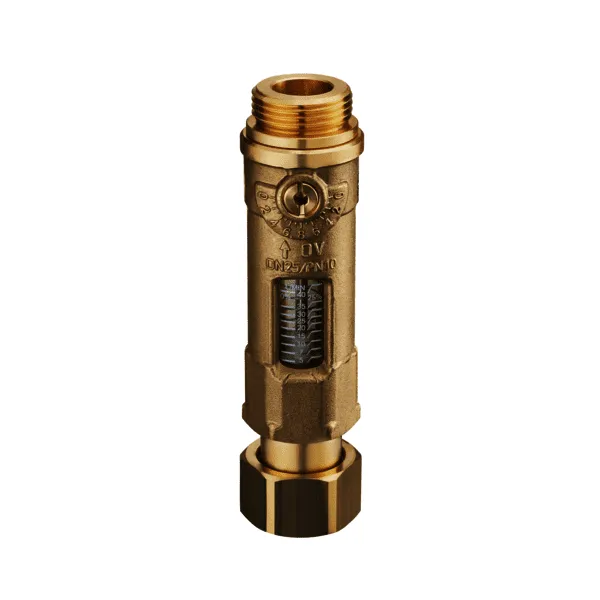 OVENTROP Strangregulierventil mit Durch- flussanzeige,DN25,5-40 I/min., 1"AGx1"ÜM