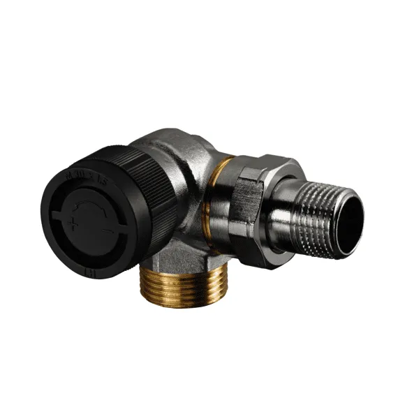 OVENTROP Thermostatventil "Baureihe A" DN15,G 3/4AG x R 1/2AG,Winkel-Eck links