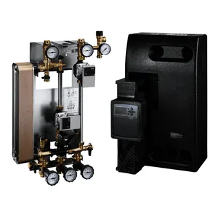 OVENTROP Station mit Wärmeübertrager Regusol X-Duo 25, 25 KW, mit HE-Pumpe