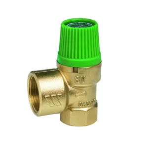 comfort-Solar-Membran-Sicherheitsventil Eckform DN 15 (1/2") 3,5 bar aus Messing