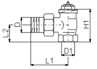 comfort-Thermostat-Ventilunterteil Typ AV 9 DN 15 (1/2") Eckform – Bild 2