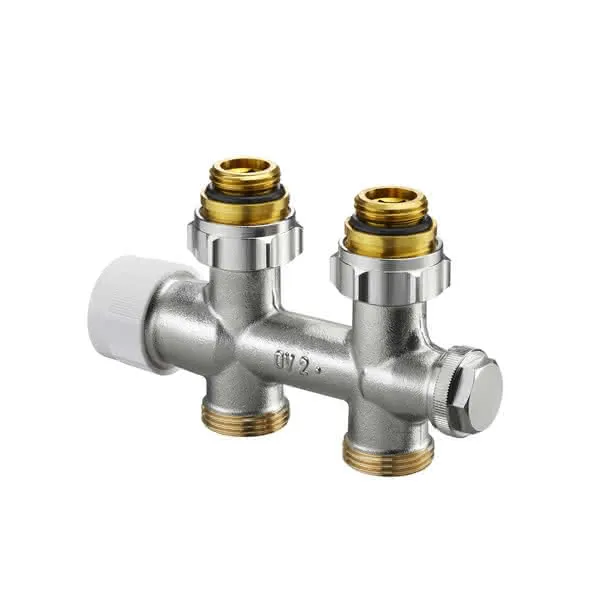 comfort-Multiblock-T-Zweirohrarmatur DG DN 15 (1/2") AG x DN 20 (3/4") AG