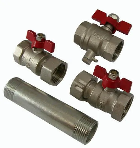 DM Einbausatz G3/4 (G1) x 130mm inkl. 2 KH, Passstück, Vorlauf-KH f. Direktm.