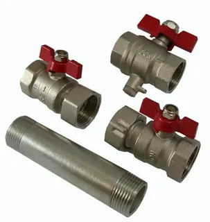 DM Einbausatz G3/4 (G1) x 130mm inkl. 2 KH, Passstück, Vorlauf-KH f. Direktm.