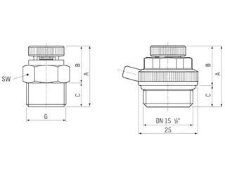 Taconova Heizkörperentlüfter VENT ER 40, 1/4", Nr. 240.5418.000 – Bild 3