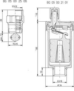 comfort-Schnellentlüfter mit Montage- ventil DN 10 (3/8"), 77012 – Bild 2