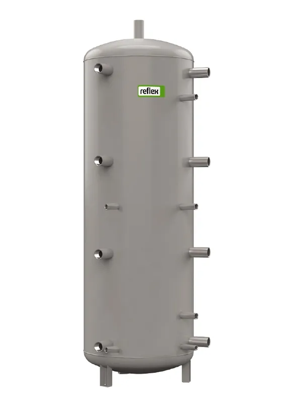 Reflex Pufferspeicher ohne Dämmung Storatherm Heat H 2000/1, 6/16 bar,grau