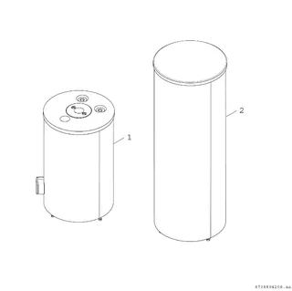 BOSCH Pufferspeicher STORA BH 200-5 1 A für Wärmepumpen, 1550x600, 200 L, silber – Bild 2