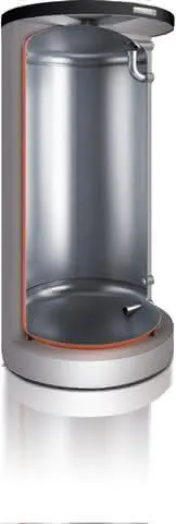 BO Pufferspeicher STORA BH 500-6 1 B für Wärmepumpen, 1845x850, 500 L, silber