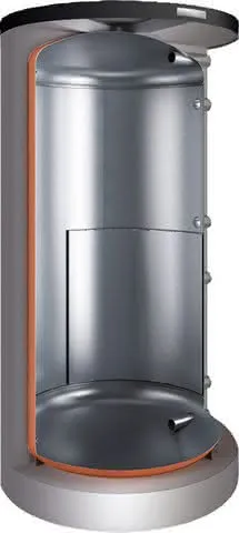 BO Pufferspeicher STORA B 500-6 ER 1 B 1845x850, 500 L, silber, Schichtladung