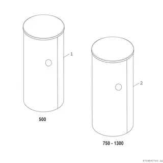 BO Pufferspeicher STORA BS 500-6 ER 1 B 1845x850, 500 L, silber, Solarwärmetaus. – Bild 2