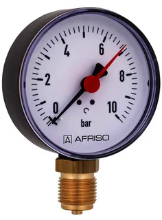 Rohrfedermanometer RF80G1/2"anschl.unten 80mm 0-4bar,kunst Gehäuse schwarz,63562 – Bild 2