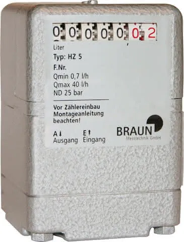 GOK Braun-Ölzähler G 1/8" (1/8") HZ 5 Leistung 0,7 - 40l/H, Nr. 17004