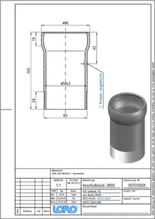 LORO-X ANSCHLUßST.A-GEW.2 ZOLL U. MUFFE, DN 50 – Bild 2