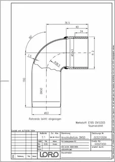 LORO-X WINKELBOGEN,A-GEW.2 ZOLL, DN 50 – Bild 2