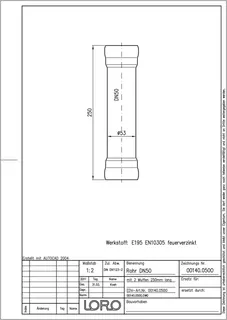 LORO-X ROHR 2 MU.O.IBESCH.250 MM DN 50 – Bild 2