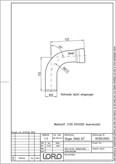 LORO-X BOGEN 87 GRAD O.IBESCH.DN 40 – Bild 2