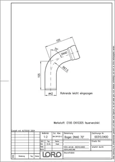 LORO-X BOGEN 70 GRAD O.IBESCH.DN 40 – Bild 2