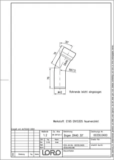 LORO-X BOGEN 30 GRAD O.IBESCH.DN 40 – Bild 2