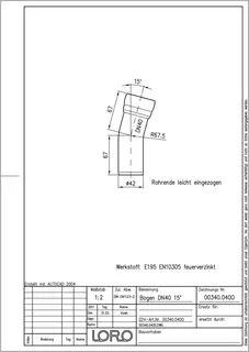 LORO-X BOGEN 15 GRAD O.IBESCH.DN 40 – Bild 2